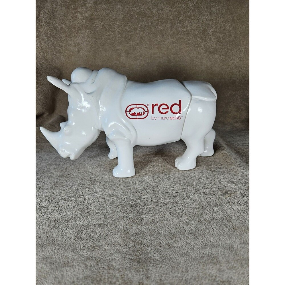 Rare MARC ECKO RED Store Display White Rhino 11.5"x6.5" Unique Collectible